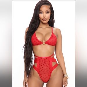 ❤️ Fashion Nova Red Hearts Valentines Day Lingerie ❤️